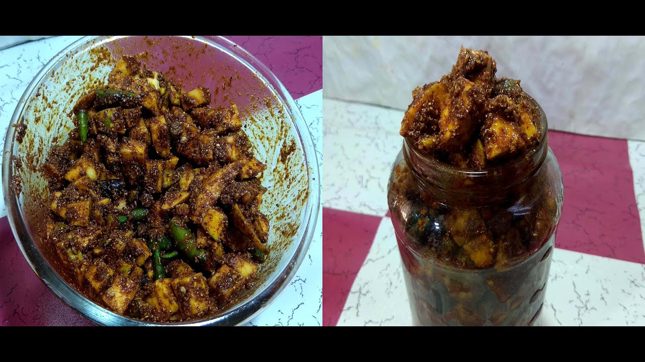 Mango Pickle | Aam Achar Recipe | Mango Pickle With Green Chilli | How ...