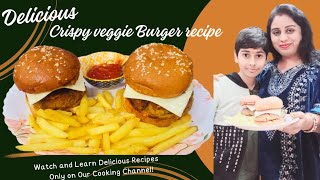 बर्गर रेसिपी |Burger recipe at home |Crispy veggie Burger recipe | How to make Burger patty at home|