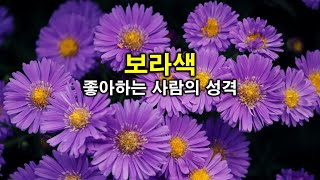 보라색을 좋아하는 사람의 성격