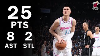 Tyler Herro Highlights (25pts and 8ast) vs Brooklyn Nets | NBA Season 24-25