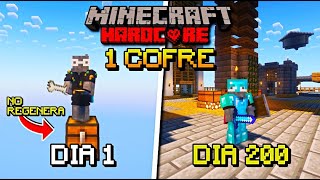 Sobreviví 200 DÍAS en UN SOLO COFRE en Minecraft Hardcore