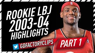 Rookie LeBron James EPIC First NBA Season Offense Highlights (2003-04) - ROTY! (Part 1)
