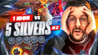 1 IRON VS 5 SILVERS #2 ! IL DECIDE DE JOUER YONE ! LE E NE S'ARRETE JAMAIS