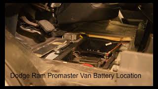 Dodge Ram ProMaster 3500 Van Battery Location, How to access the Batteries.