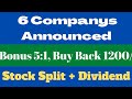 6 Companies Announced High Bonus, Stock Split, High Dividend And Buy Back, #bonus #split #vapfinance