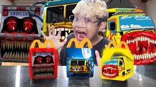 HAPPY MEAL AMBULANCE EATER VS BUS EATER VS TRUCK OLENG!!! BOCIL SAMPAI KETAKUTAN BUKANYA!!!