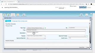 SEKISUI SF LMS ADMIN TRAINING #1 - Creating An Item