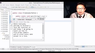 Dickson's Java101 Tutorial 23 - Prime Numbers