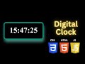Create a Colorful Digital Clock with HTML, CSS, and JavaScript | Code with Kaveesh