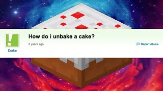 How do I unbake a cake?