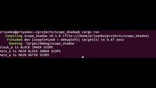 TUTORIAL 10 SCOPE AND SHADOWING IN RUST