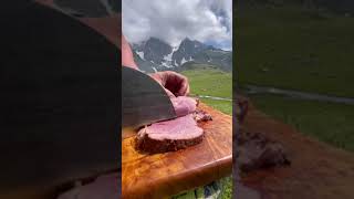 Beef steak on swedish torch  #outdoorcooking #cookingasmr