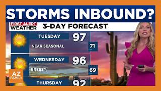 Phoenix stays hot with storm chances and breezy winds