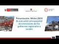 Metas 2023 de Ejecución de Inversiones de los gobiernos regionales y locales