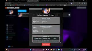 Placement cell using node js. coding ninja