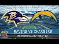 Baltimore Ravens vs Los Angeles Chargers - NFL Monday Week 12 2024 Full Highlights (Madden 25 Sim)