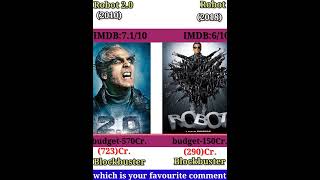 Robot 🆚 Robot 2.0 movie comparison and box office collection💥🔥#shorts #trending #viral #rajanikanth