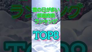 雪の日が多い都道府県ランキング(長男作)