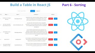 Building a Table in React JS - Part 6 - Sorting