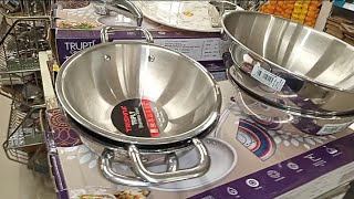 DMART Steel Kadai with latest prices and many more... #dmart #dmartvlog #kadai