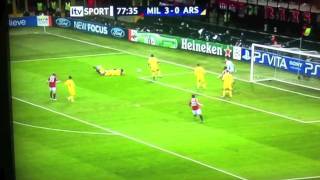 AC Milan vs Arsenal 4-0 | 15/02/2012 | Boateng Robinho Ibrahimovic Goals