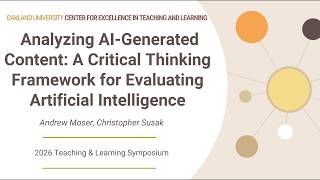 Analyzing AI-Generated Content: A Critical Thinking Framework for Evaluating Artificial Intelligence