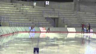 Kevin Jagger vs. Cindy Klassen 500m Long Track Speed Skating