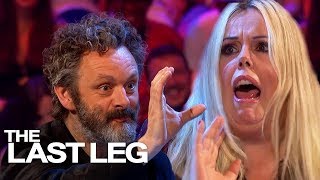 Michael Sheen and Roisin Conaty perform a scene from ‘Mike The Cameraman: The Biopic’ - The Last Leg