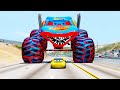 Epic Escape From Lightning McQueen Eater Monsters | McQueen VS McQueen | BeamNG.Drive #465