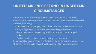 WHICH UNITED AIRLINE TICKETS ARE APPLICABLE FOR REFUND?