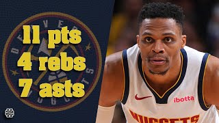 Russell Westbrook 11 pts 4 rebs 7 asts vs Cavs 24/25 season