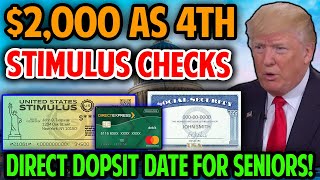 Bill Approved! $2,000 Stimulus Check - Direct Deposit Dates for Seniors \u0026 Low-Income Beneficiaries!