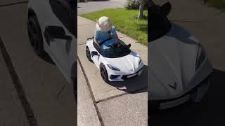 Toddler drives her Chevy Corvette from FUNTOK!