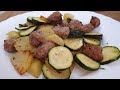 SALSICCIA PATATE E ZUCCHINE COTTE IN FRIGGITRICE AD ARIA