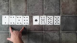 Insertion sort with cards
