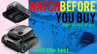 Real Life Test Aiper Scuba S1 Pro Ai robot Pool CLEANER DOES IT WORK? Irregular shaped swimming pool