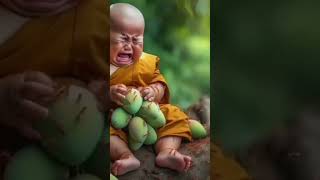 🌿 baby title monk 🍁 cute #shortsfeed #motivation