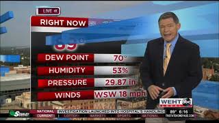 WEHT-25, Henderson, KY, 6 pm newscast weather segment, July 7, 2017