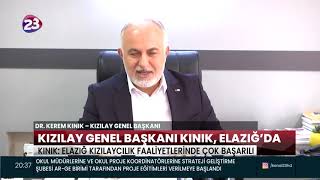 Kızılay Genel Başkanı Kerem Kınık'tan Müjde - Elazığ Haber - Kanal 23