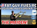 MAIDEN! FLIGHTLINE P-38 ALLIED GREEN BY FGFRC #aviation #airplane #rc