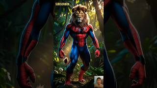 kiska robotic lion 🦁 best hai 🤯 spiderman vs venom vs Ironman 😎#viral#shorts#avengers#ai