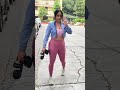 my god 😱🍑💦 neha bhasin flaunnts her super huge figure in tight pink gym wears with denium jacket