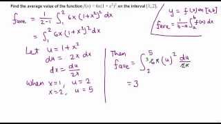 Average Value of a Function on given interval: an example