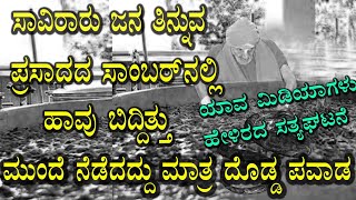 ಅವತ್ತು ಮಠದಲ್ಲಿ ಸಾವಿರಾರು ಜನ ತಿನ್ನುವ ಪ್ರಸಾದದಲ್ಲಿ ಹಾವು ಬಿದ್ದಿತ್ತು ನಂತರ ನೆಡೆದದ್ದು ಪವಾಡ