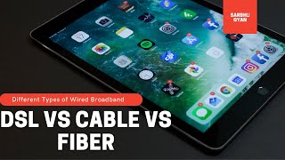 Cable vs DSL vs Fiber | Different Types of Wired Broadband | Hindi | #2