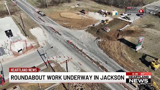 Roundabout work underway in Jackson, Mo.