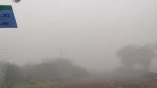 The foggy road from Kaas Plateau to Bamnoli village