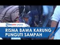 Di Tengah Aksi Massa Tolak UU Cipta Kerja, Tri Risma Bawa Karung Punguti Sampah dan Masuk Kerumunan