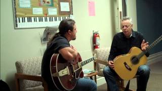 Guitar legend gives advice to future guitar legend backstage before show