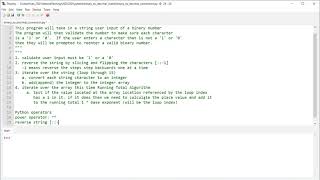 Python Program: Convert a Binary Number to Decimal